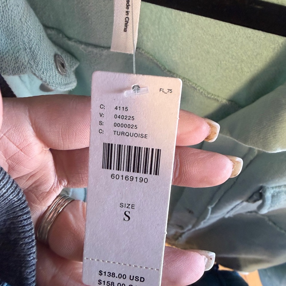 NWT - Anthropologie | Avec Les Filles – Oversized Shacket – Seafoam Green – Sz S - Picture 5 of 7